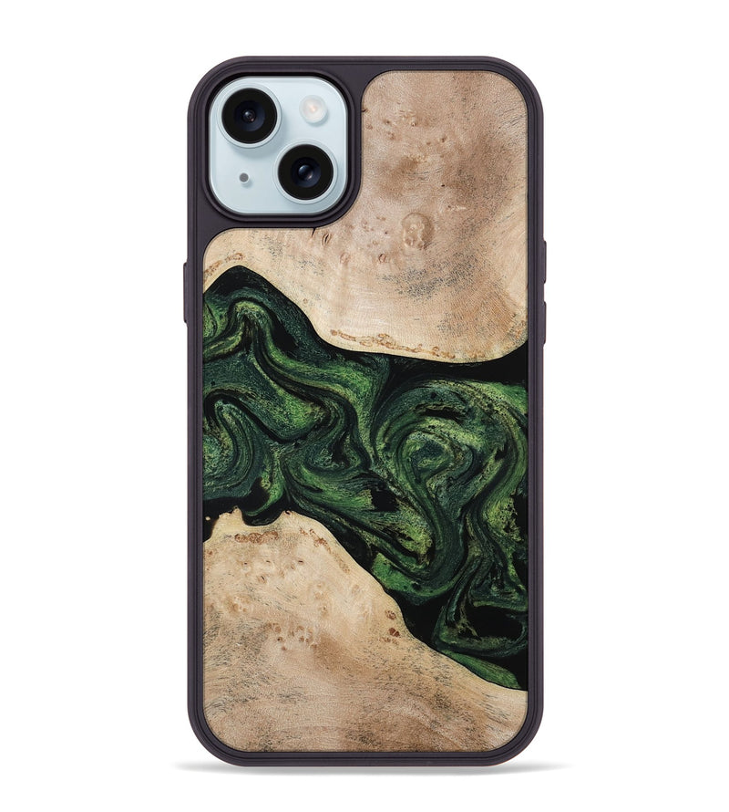iPhone 15 Plus Wood Phone Case - Osiris (Green, 800340)