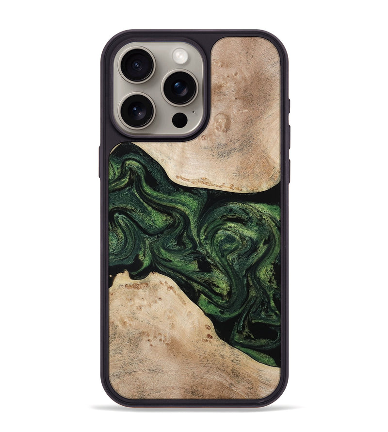 iPhone 15 Pro Max Wood Phone Case - Osiris (Green, 800340)