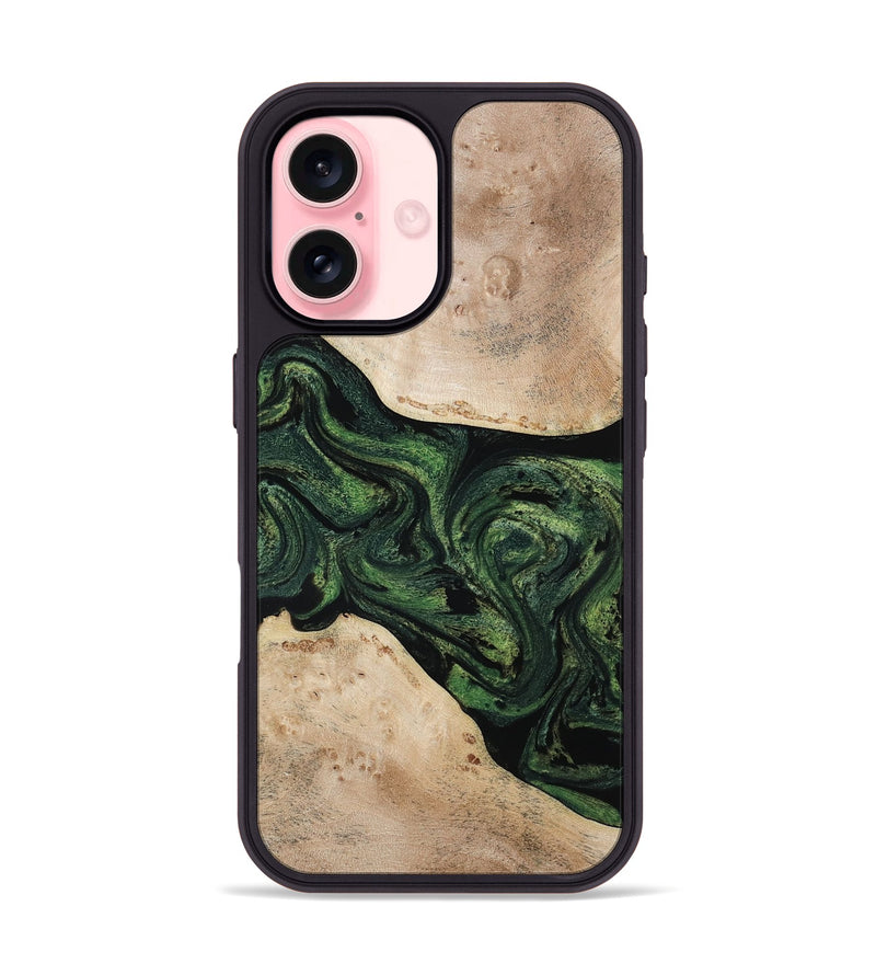 iPhone 16 Wood Phone Case - Osiris (Green, 800340)