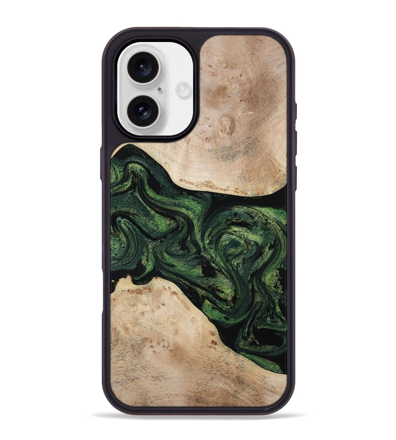 iPhone 16 Plus Wood Phone Case - Osiris (Green, 800340)