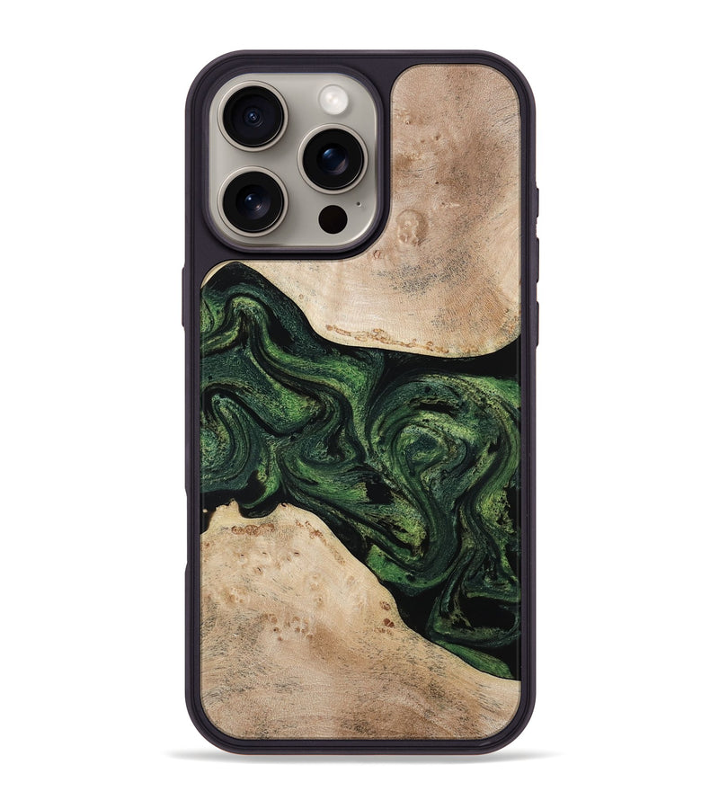 iPhone 16 Pro Max Wood Phone Case - Osiris (Green, 800340)