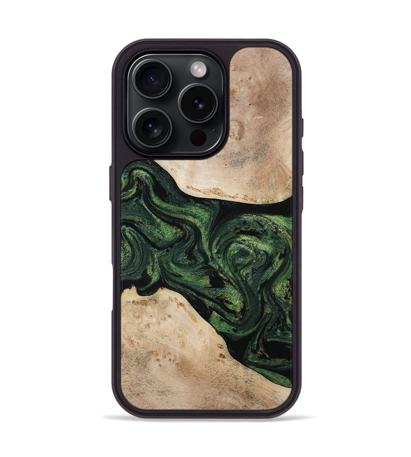iPhone 16 Pro Wood Phone Case - Osiris (Green, 800340)
