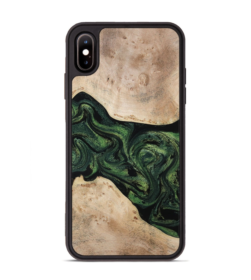 iPhone Xs Max Wood Phone Case - Osiris (Green, 800340)