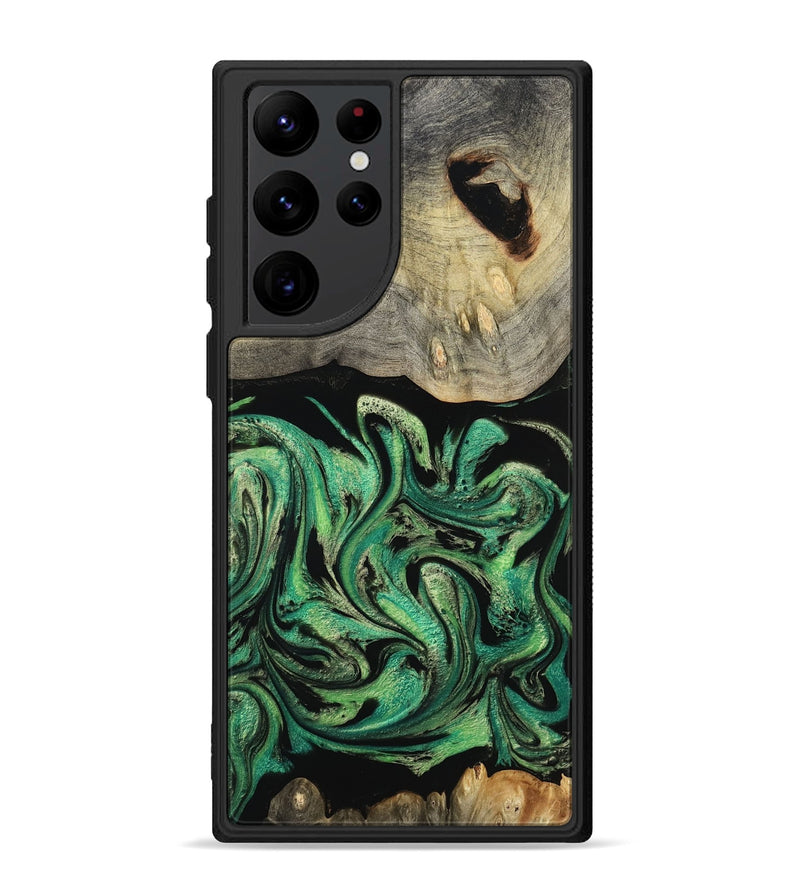 Galaxy S22 Ultra Wood Phone Case - Kylen (Green, 800341)