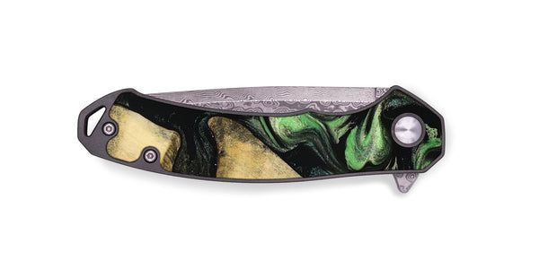 EDC Wood Pocket Knife - Jaliyah (Green, 800343)