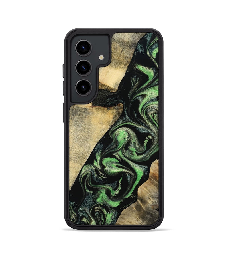 Galaxy S24 Wood Phone Case - Jaliyah (Green, 800343)