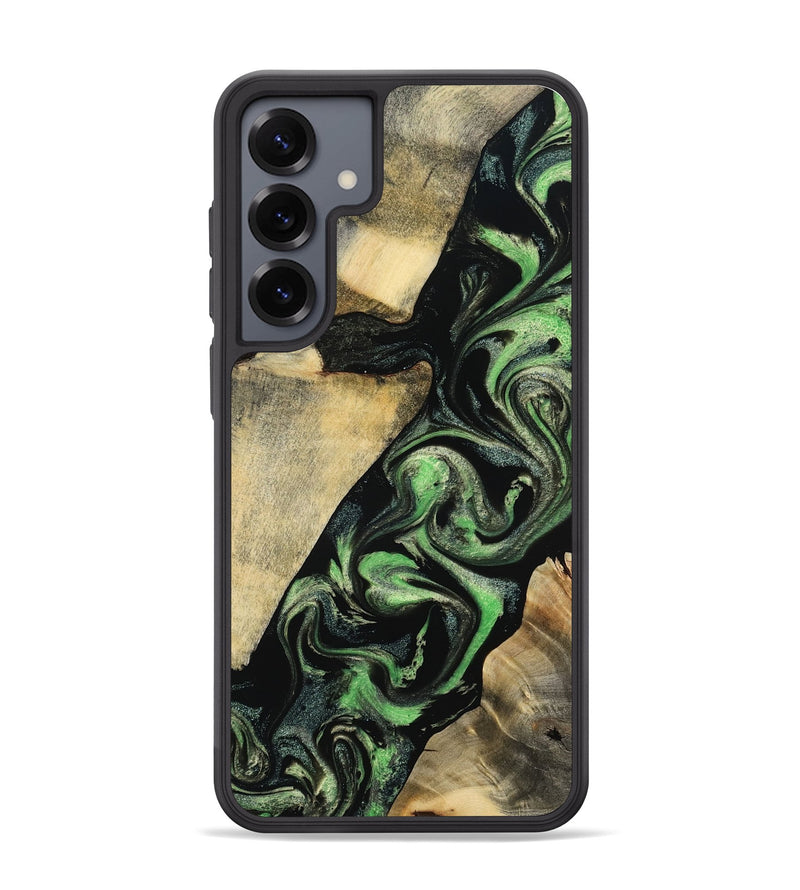 Galaxy S25 Plus Wood Phone Case - Jaliyah (Green, 800343)