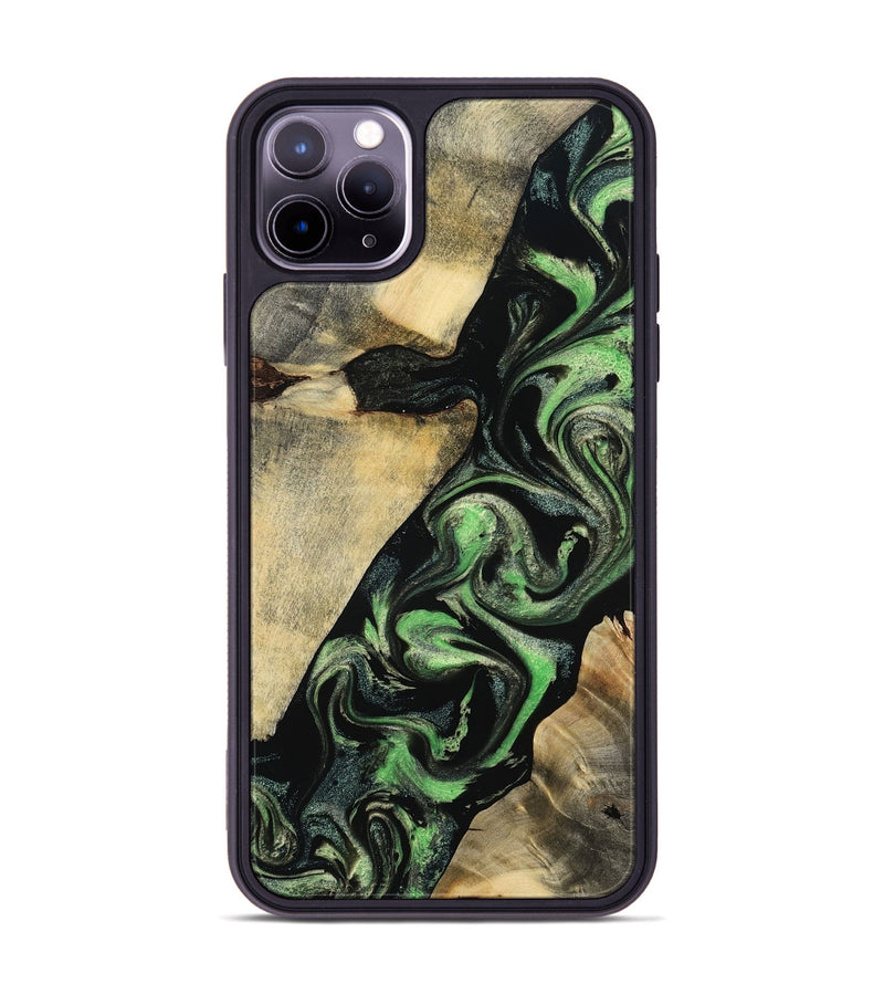iPhone 11 Pro Max Wood Phone Case - Jaliyah (Green, 800343)
