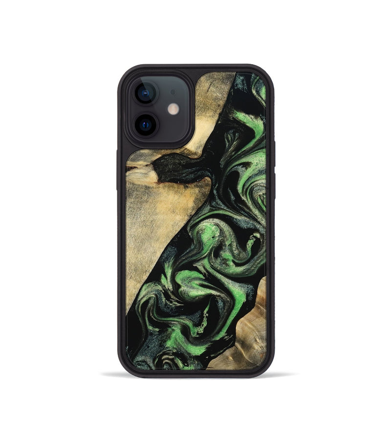 iPhone 12 mini Wood Phone Case - Jaliyah (Green, 800343)