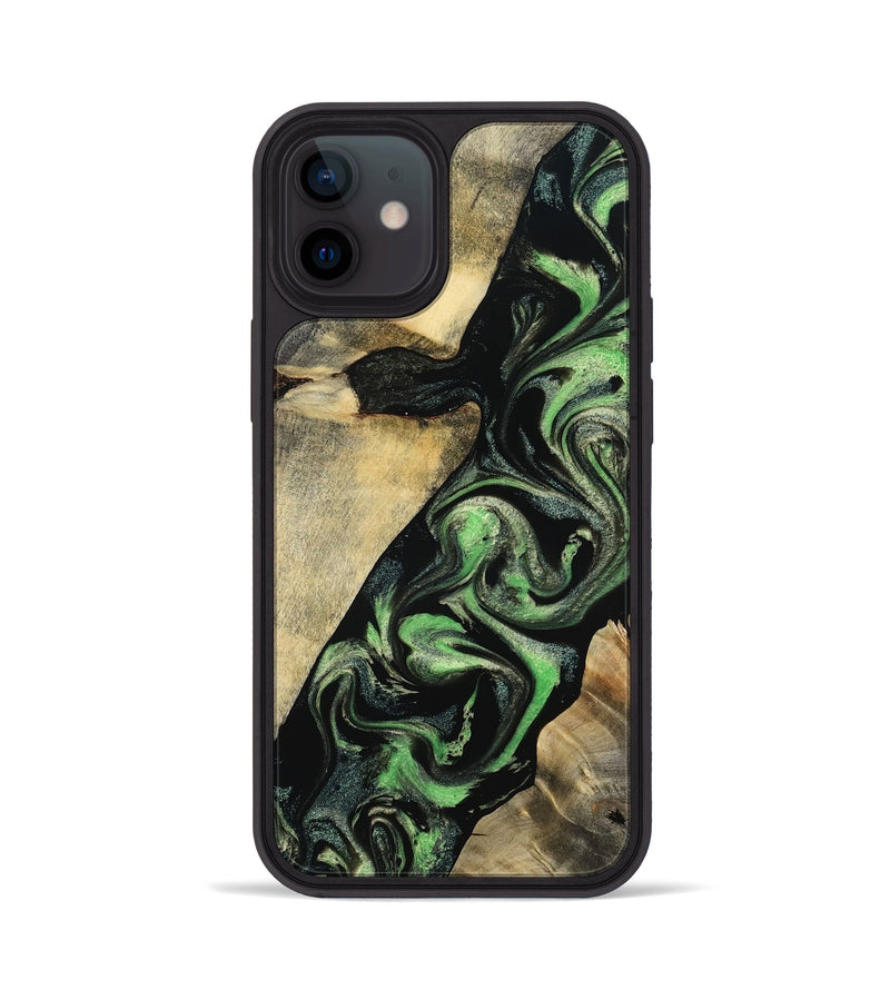 iPhone 12 Wood Phone Case - Jaliyah (Green, 800343)