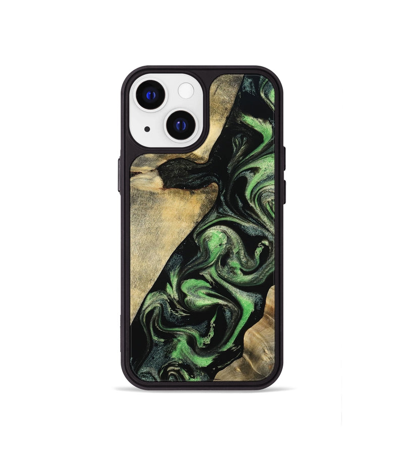 iPhone 13 mini Wood Phone Case - Jaliyah (Green, 800343)