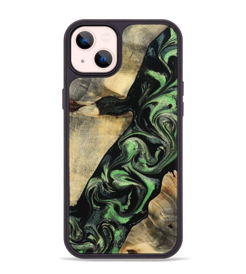iPhone 14 Plus Wood Phone Case - Jaliyah (Green, 800343)