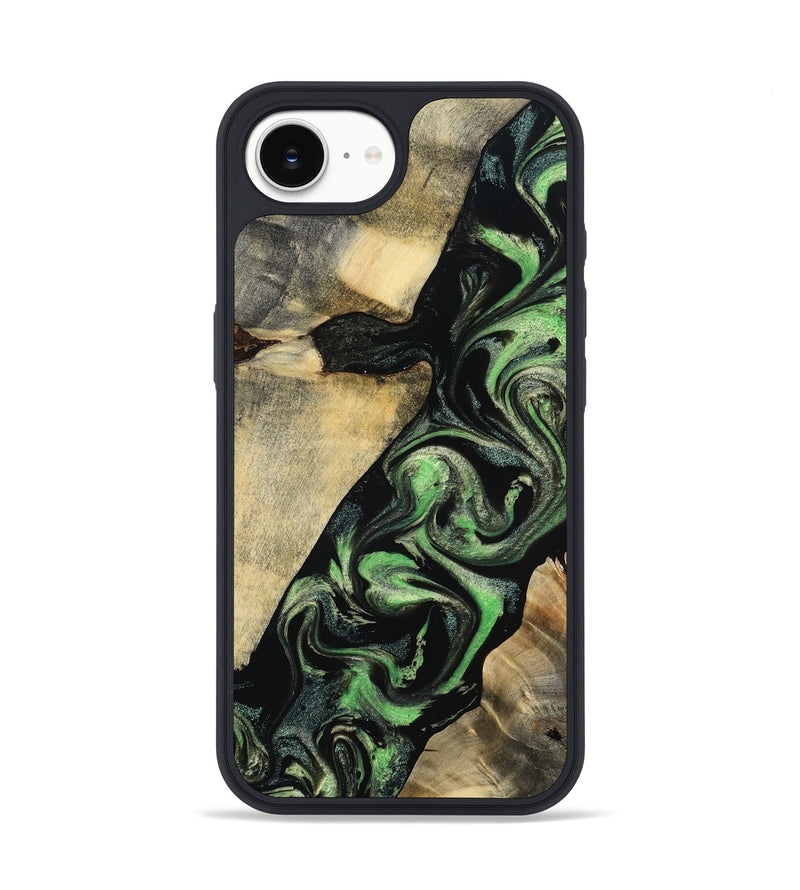 iPhone 16e Wood Phone Case - Jaliyah (Green, 800343)