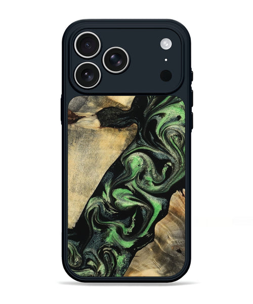 iPhone 17 Pro Max Wood Phone Case - Jaliyah (Green, 800343)