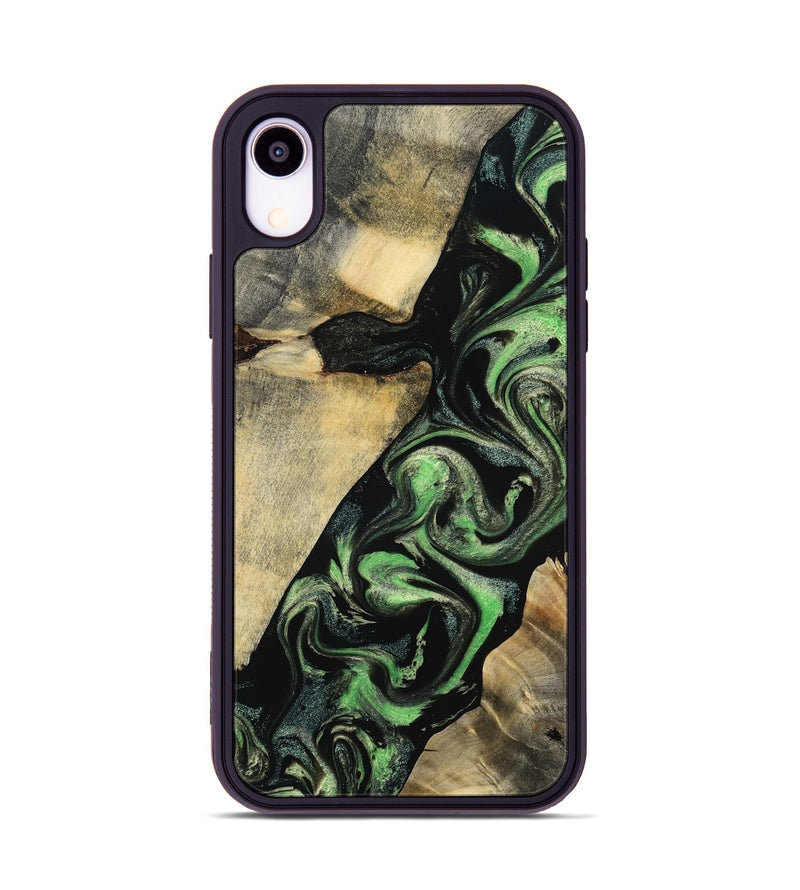 iPhone Xr Wood Phone Case - Jaliyah (Green, 800343)