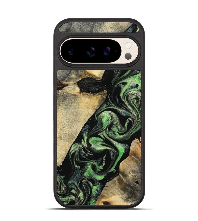 Pixel 10 Wood Phone Case - Jaliyah (Green, 800343)