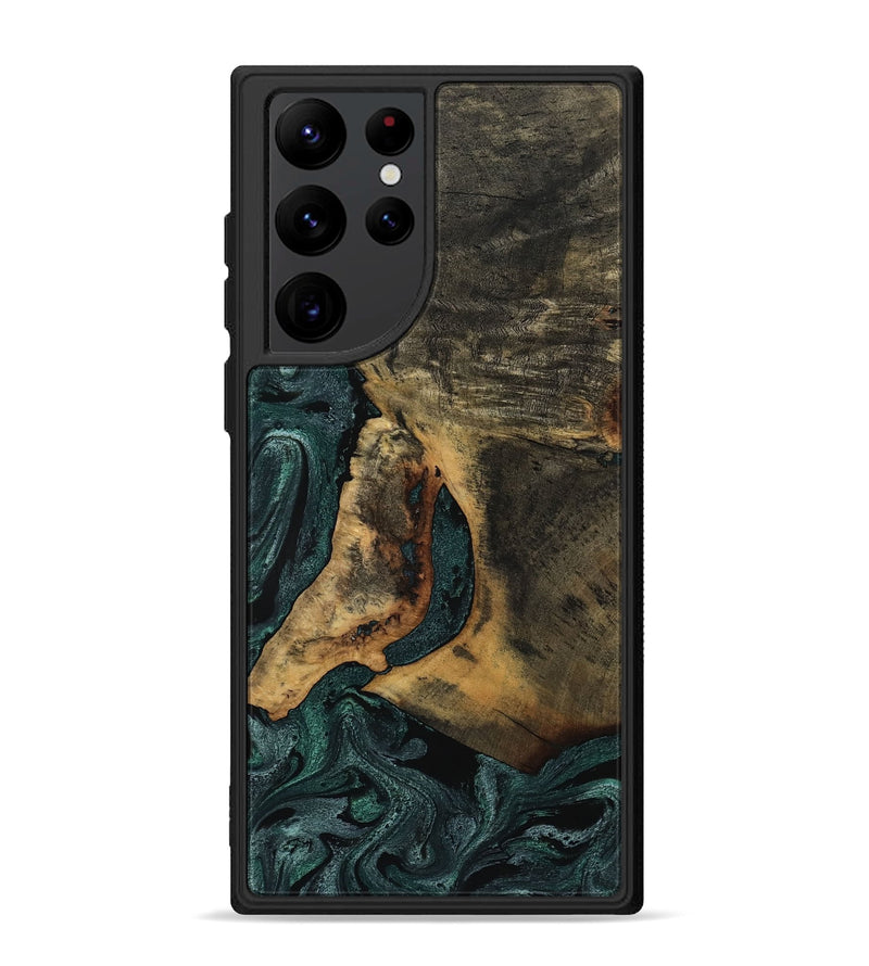 Galaxy S22 Ultra Wood Phone Case - Austen (Green, 800345)