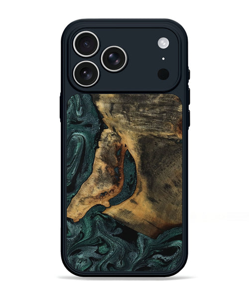 iPhone 17 Pro Max Wood Phone Case - Austen (Green, 800345)