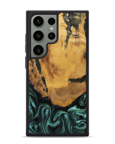 Galaxy S24 Ultra Wood Phone Case - Melisa (Green, 800347)