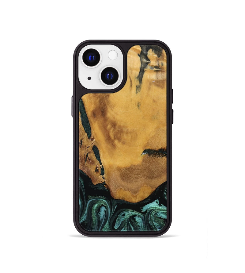 iPhone 13 mini Wood Phone Case - Melisa (Green, 800347)