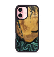 iPhone 16 Wood Phone Case - Melisa (Green, 800347)