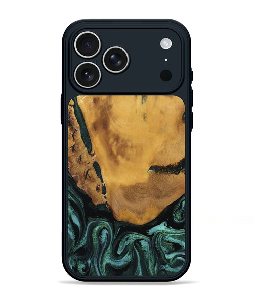 iPhone 17 Pro Max Wood Phone Case - Melisa (Green, 800347)