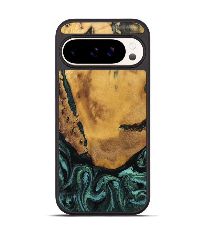 Pixel 9 Wood Phone Case - Melisa (Green, 800347)