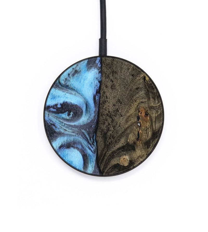 Circle Wood Wireless Charger - Mylah (Blue, 800349)