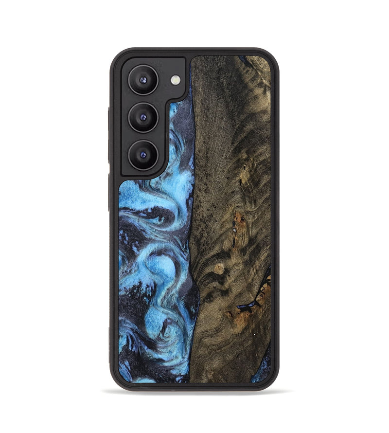 Galaxy S23 Wood Phone Case - Mylah (Blue, 800349)