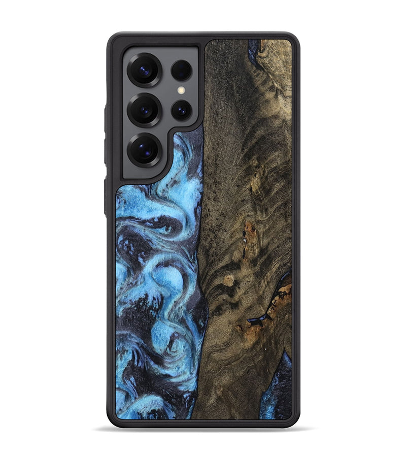 Galaxy S25 Ultra Wood Phone Case - Mylah (Blue, 800349)