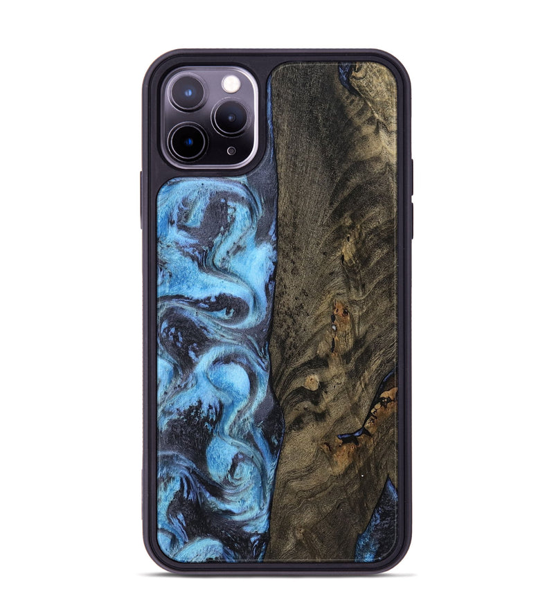 iPhone 11 Pro Max Wood Phone Case - Mylah (Blue, 800349)