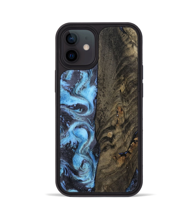 iPhone 12 Wood Phone Case - Mylah (Blue, 800349)
