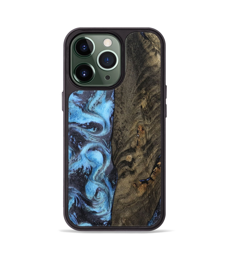 iPhone 13 Pro Wood Phone Case - Mylah (Blue, 800349)