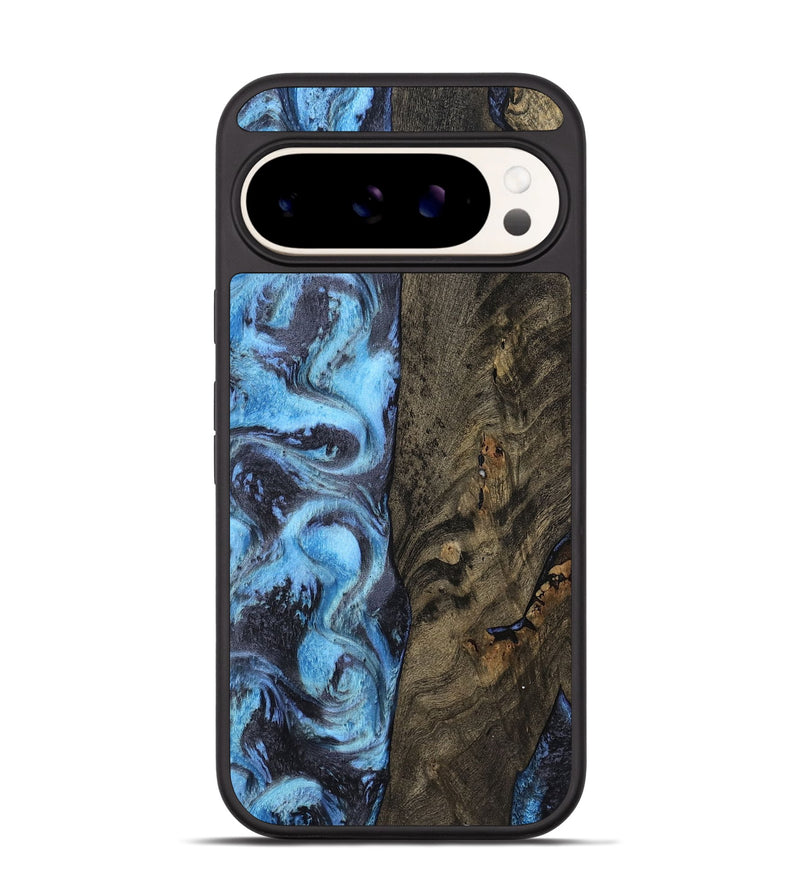 Pixel 9 Pro Wood Phone Case - Mylah (Blue, 800349)