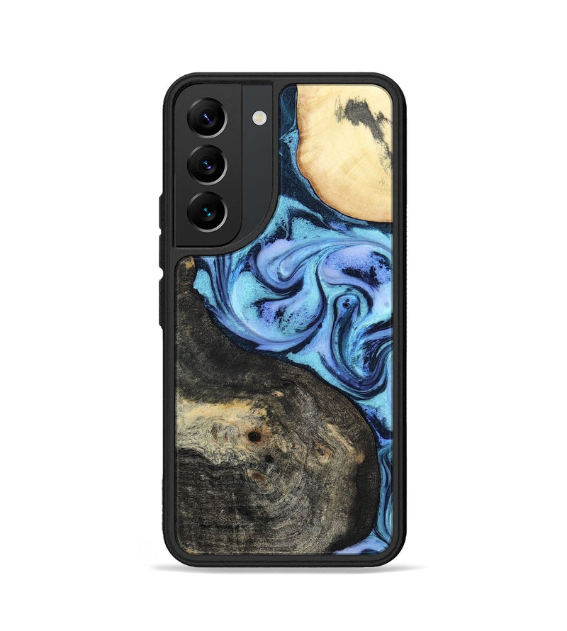 Galaxy S22 Wood Phone Case - Hedwig (Blue, 800351)