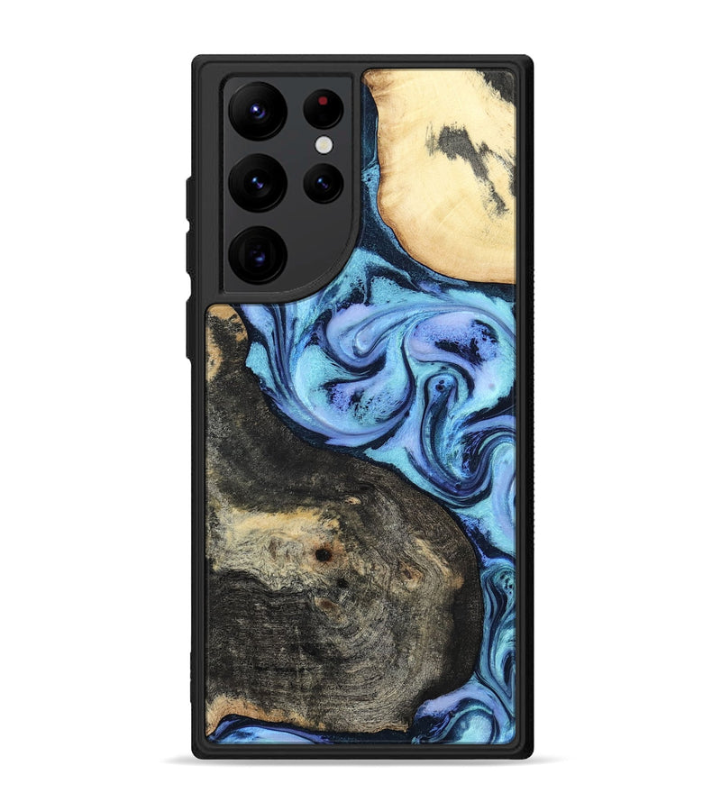 Galaxy S22 Ultra Wood Phone Case - Hedwig (Blue, 800351)