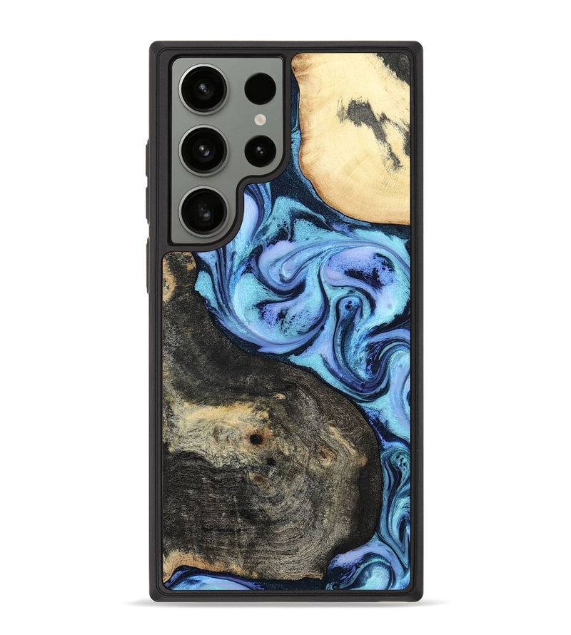 Galaxy S23 Ultra Wood Phone Case - Hedwig (Blue, 800351)