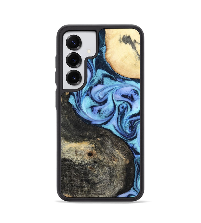 Galaxy S25 Wood Phone Case - Hedwig (Blue, 800351)