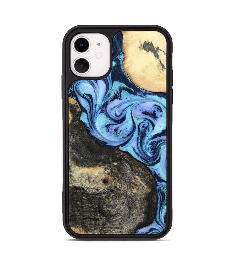 iPhone 11 Wood Phone Case - Hedwig (Blue, 800351)