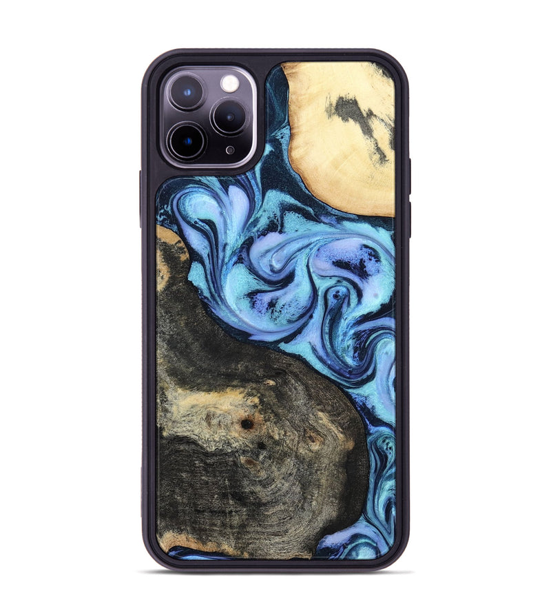 iPhone 11 Pro Max Wood Phone Case - Hedwig (Blue, 800351)