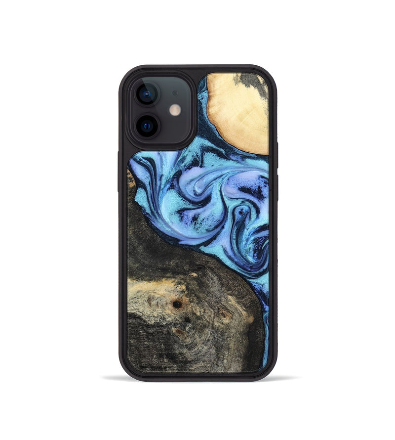 iPhone 12 mini Wood Phone Case - Hedwig (Blue, 800351)
