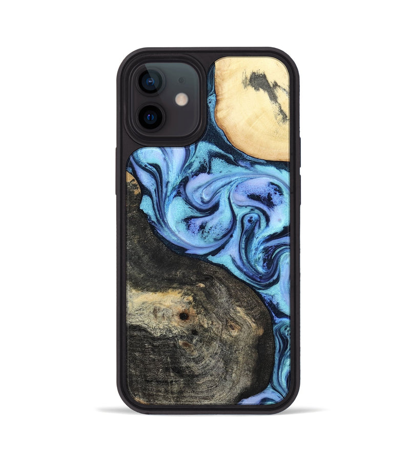 iPhone 12 Wood Phone Case - Hedwig (Blue, 800351)