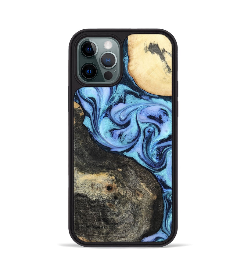 iPhone 12 Pro Wood Phone Case - Hedwig (Blue, 800351)