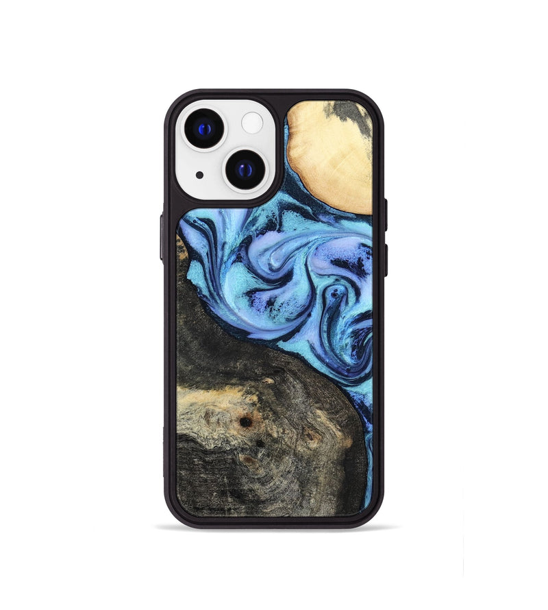 iPhone 13 mini Wood Phone Case - Hedwig (Blue, 800351)