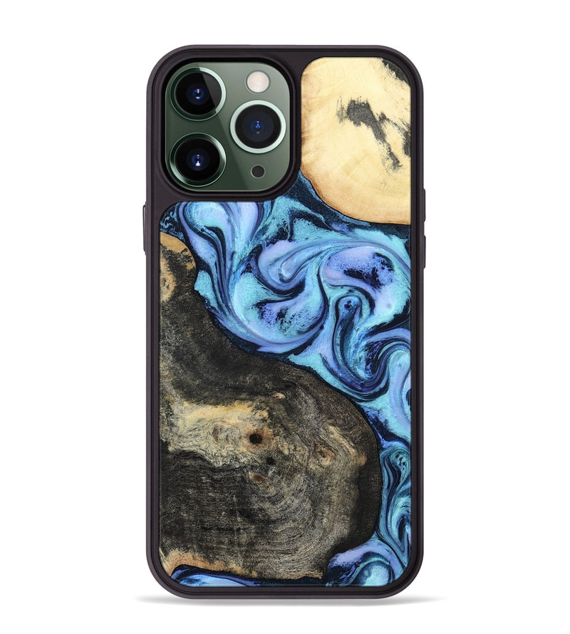 iPhone 13 Pro Max Wood Phone Case - Hedwig (Blue, 800351)