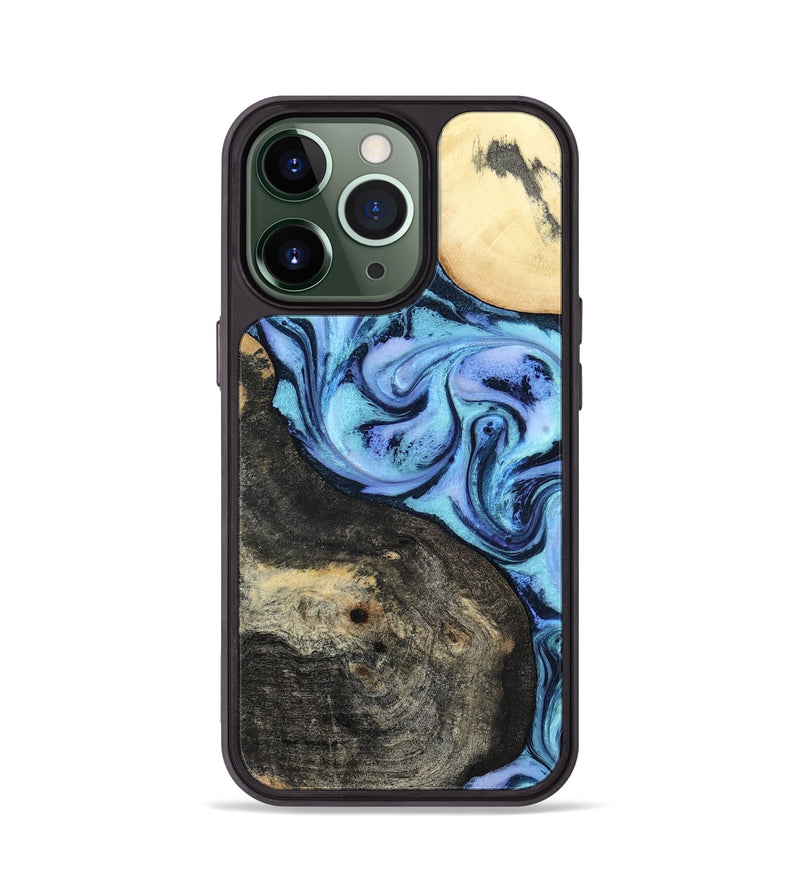 iPhone 13 Pro Wood Phone Case - Hedwig (Blue, 800351)
