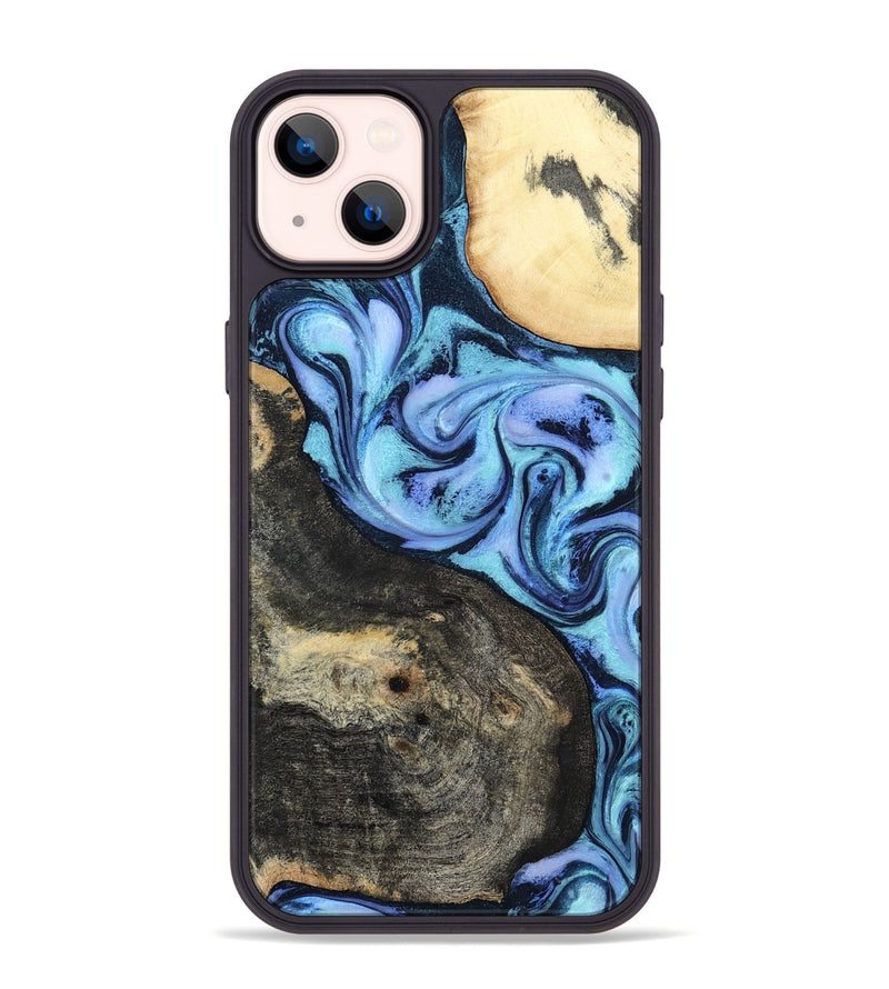iPhone 14 Plus Wood Phone Case - Hedwig (Blue, 800351)