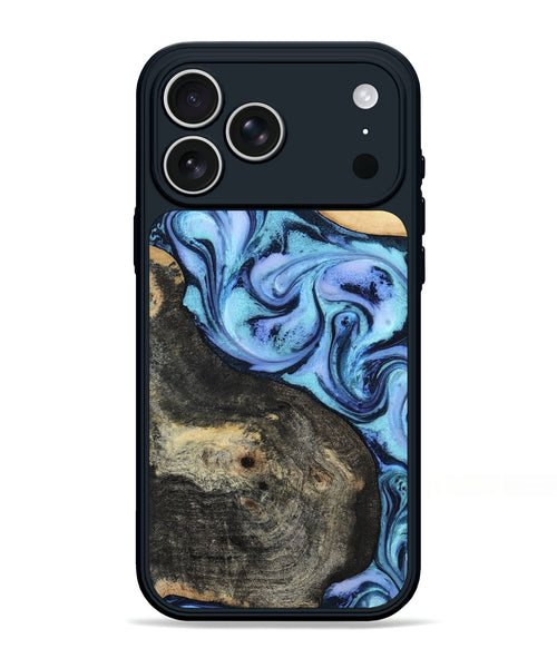 iPhone 17 Pro Max Wood Phone Case - Hedwig (Blue, 800351)