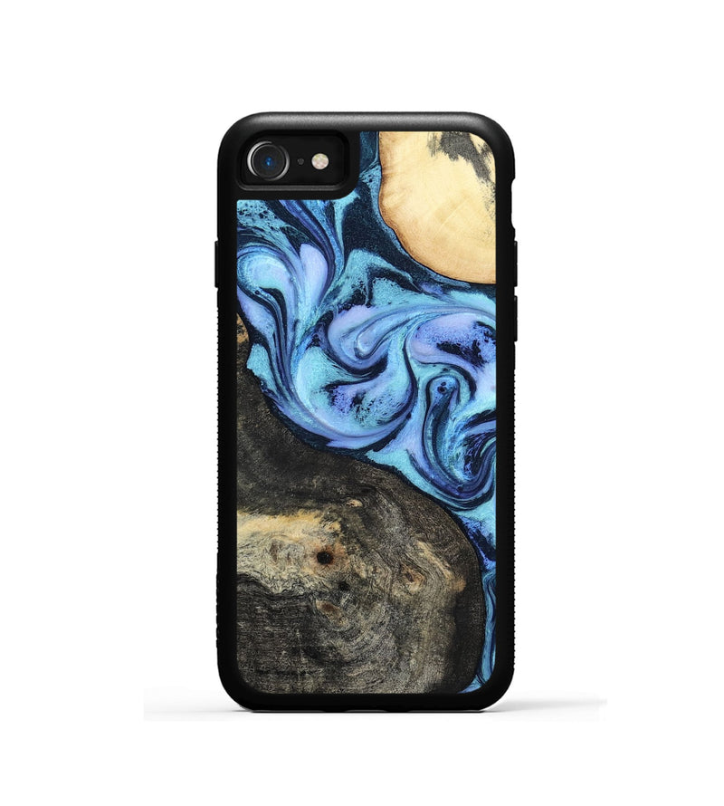 iPhone SE Wood Phone Case - Hedwig (Blue, 800351)