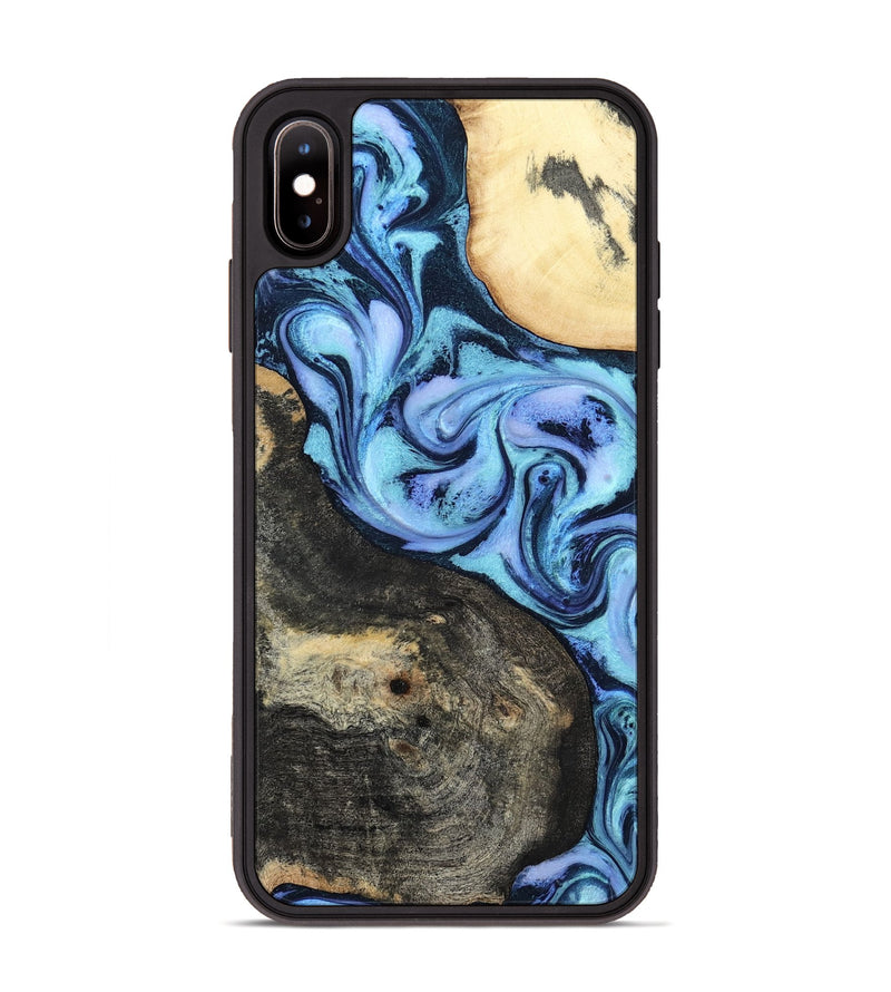 iPhone Xs Max Wood Phone Case - Hedwig (Blue, 800351)